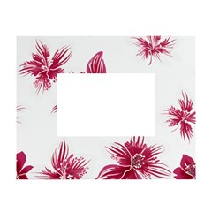 Hawaiian Flowers White Tabletop Photo Frame 4 x6 