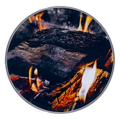 Wood Fire Camping Forest On Wireless Fast Charger(white) by Bedest