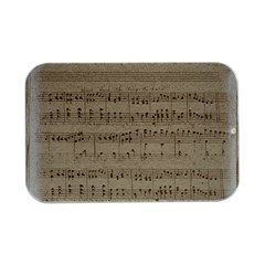 Vintage Beige Music Notes Open Lid Metal Box (silver)   by Cendanart
