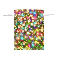 Star Colorful Christmas Abstract Lightweight Drawstring Pouch (m) by Cendanart