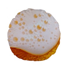 Beer Foam Texture Macro Liquid Bubble Standard 15  Premium Flano Round Cushions by Cemarart