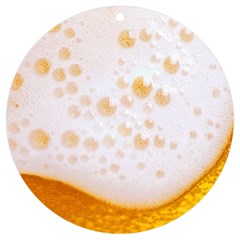 Beer Foam Texture Macro Liquid Bubble Uv Print Acrylic Ornament Round by Cemarart