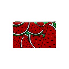 Summer Watermelon Fruit Cosmetic Bag (small) by Cemarart