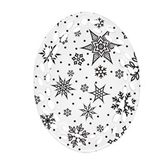 Snowflake-icon-vector-christmas-seamless-background-531ed32d02319f9f1bce1dc6587194eb Oval Filigree Ornament (two Sides) by saad11