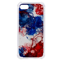 Red White And Blue Alcohol Ink American Patriotic  Flag Colors Alcohol Ink Iphone Se by PodArtist