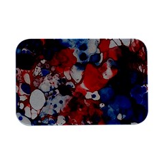 Red White And Blue Alcohol Ink France Patriotic Flag Colors Alcohol Ink  Open Lid Metal Box (silver)   by PodArtist