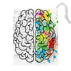Brain Mind Psychology Idea Drawing Short Overalls Drawstring Pouch (4xl) by Azkajaya