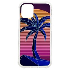 Abstract 3d Art Holiday Island Palm Tree Pink Purple Summer Sunset Water Iphone 12 Mini Tpu Uv Print Case	 by Cemarart