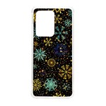 Gold Teal Snowflakes Samsung Galaxy S20 Ultra 6.9 Inch TPU UV Case Front