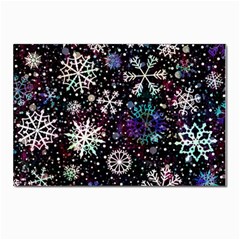 Shiny Winter Snowflake Postcards 5  X 7  (pkg Of 10) by Grandong