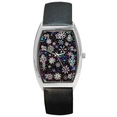 Shiny Winter Snowflake Barrel Style Metal Watch by Grandong