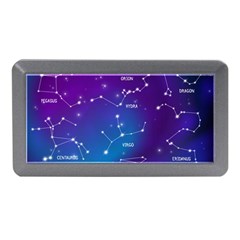 Realistic Night Sky Poster With Constellations Memory Card Reader (mini) by Grandong