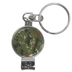 Camouflage Splatters Background Nail Clippers Key Chain by Grandong