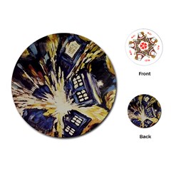 Tardis Doctor Who Pattern Playing Cards Single Design (round) by Cemarart