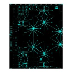 Space Time Abstract Pattern Alien Dark Green Pattern Shower Curtain 60  X 72  (medium)  by Cemarart