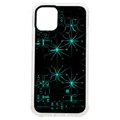 Space Time Abstract Pattern Alien Dark Green Pattern Iphone 12 Mini Tpu Uv Print Case	 by Cemarart