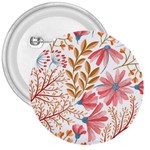 Red Flower Seamless Floral Flora 3  Buttons