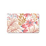 Red Flower Seamless Floral Flora Magnet (Name Card)