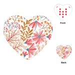 Red Flower Seamless Floral Flora Playing Cards Single Design (Heart)