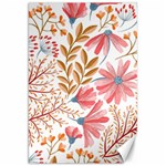 Red Flower Seamless Floral Flora Canvas 20  x 30 