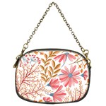 Red Flower Seamless Floral Flora Chain Purse (Two Sides)