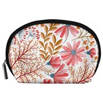 Red Flower Seamless Floral Flora Accessory Pouch (Large)