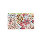 Red Flower Seamless Floral Flora Cosmetic Bag (XS)