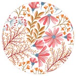 Red Flower Seamless Floral Flora UV Print Acrylic Ornament Round