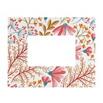 Red Flower Seamless Floral Flora White Tabletop Photo Frame 4 x6 