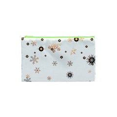 Golden-snowflake Cosmetic Bag (xs) by saad11
