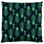 Peacock Pattern Standard Premium Plush Fleece Cushion Case (One Side)