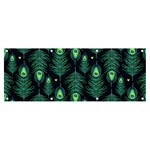 Peacock Pattern Banner and Sign 8  x 3 