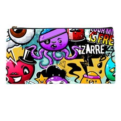 Cartoon Graffiti, Art, Black, Colorful Pencil Case by nateshop