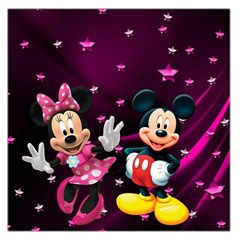 Cartoons, Disney, Mickey Mouse, Minnie Square Satin Scarf (36  X 36 ) by nateshop