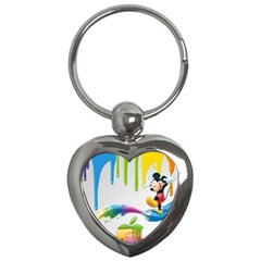 Mickey Mouse, Apple Iphone, Disney, Logo Key Chain (heart) by nateshop