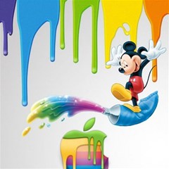 Mickey Mouse, Apple Iphone, Disney, Logo Play Mat (square) by nateshop
