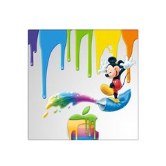 Mickey Mouse, Apple Iphone, Disney, Logo Satin Bandana Scarf 22  X 22  by nateshop