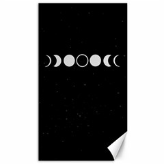 Moon Phases, Eclipse, Black Canvas 40  X 72  by nateshop
