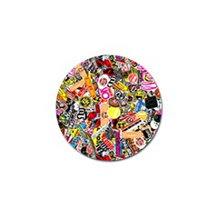 Sticker Bomb, Art, Cartoon, Dope Golf Ball Marker by nateshop