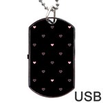Heart, Background Dog Tag USB Flash (One Side)