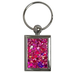Pink Glitter, Cute, Girly, Glitter, Pink, Purple, Sparkle Key Chain (rectangle) by nateshop
