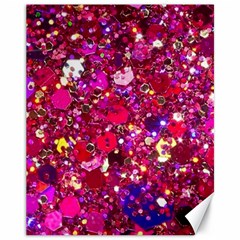 Pink Glitter, Cute, Girly, Glitter, Pink, Purple, Sparkle Canvas 11  X 14  by nateshop