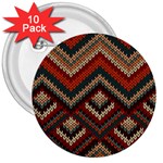 Fabric Abstract Pattern Fabric Textures, Geometric 3  Buttons (10 pack) 