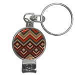 Fabric Abstract Pattern Fabric Textures, Geometric Nail Clippers Key Chain