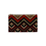 Fabric Abstract Pattern Fabric Textures, Geometric Cosmetic Bag (Small)