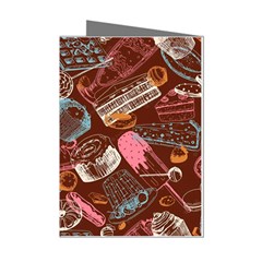 Sweet Food Seamless Pattern Mini Greeting Cards (pkg Of 8) by Cemarart