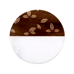 Foliage Classic Marble Wood Coaster (round) 