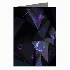 Abstract, Black, Purple, Greeting Cards (pkg Of 8) by nateshop