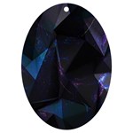 Abstract, Black, Purple, UV Print Acrylic Ornament Oval Front