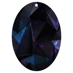 Abstract, Black, Purple, Uv Print Acrylic Ornament Oval by nateshop